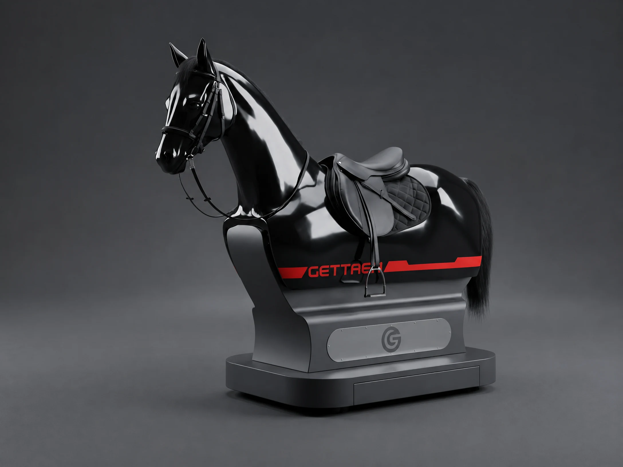 Complete GETTAEN PROFESSIONAL EDITION realistic horse simulator in a gray studio