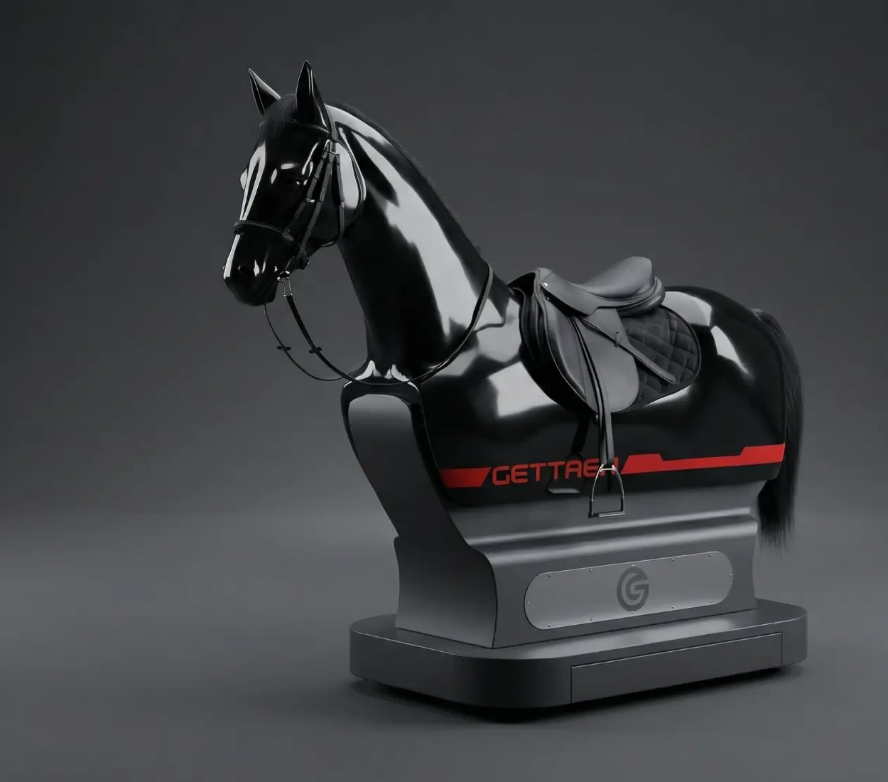 Complete GETTAEN PROFESSIONAL EDITION realistic horse simulator in a gray studio
